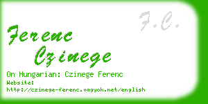 ferenc czinege business card